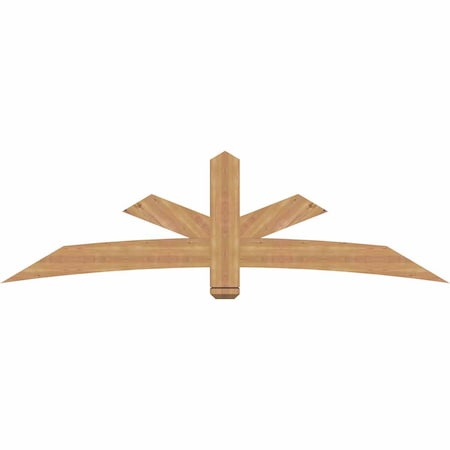 Ekena Millwork Alberta Smooth Timber Gable Bracket, Western Red Cedar, 84"W x 24"H x 3 1/2"D x 5 1/2"F, 7/12 Pitch GBW084X24X0406ALB00SWR